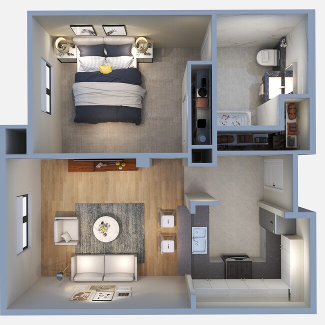 Plano de planta de Mira Vista Villas 1x1 - Vista 2.jpg - Mira Vista