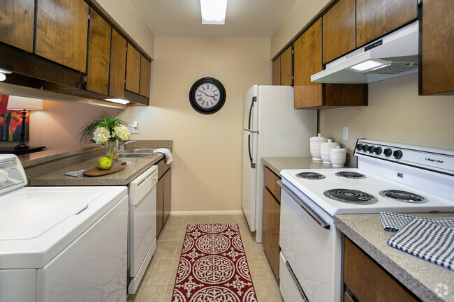 2BR-2BA_1,142sf Kitchen - Woodlake Park Apartments