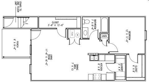 1BR/1BA - Dixon River Apartments