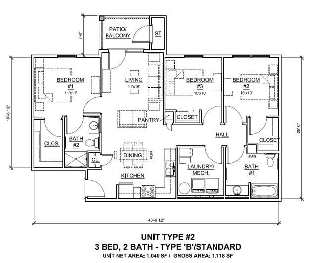 Plano de planta - Carmany Place