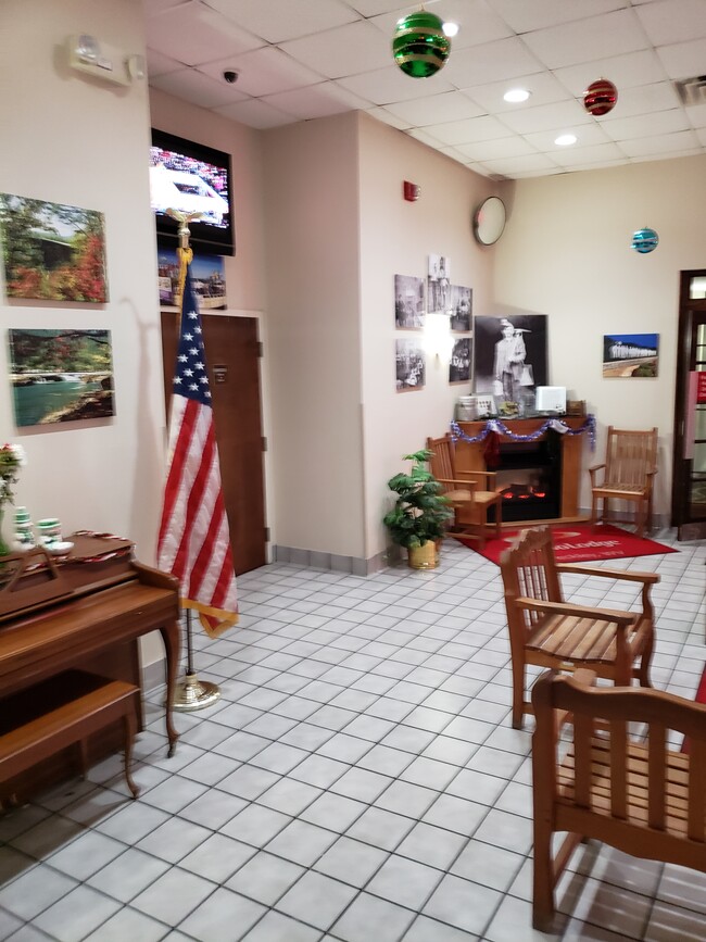 Fire Place in the lobby - 1909 Harper Rd