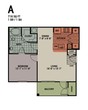 1 Bedroom, 1 Bath 716 sqft A