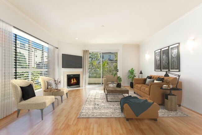 Living room virtually staged - 10633 Eastborne Ave