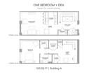 1-Bedroom + Den, 1,100 sqft - Buidling A