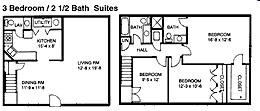 Windsor Park Estates – Three Bedroom Suites