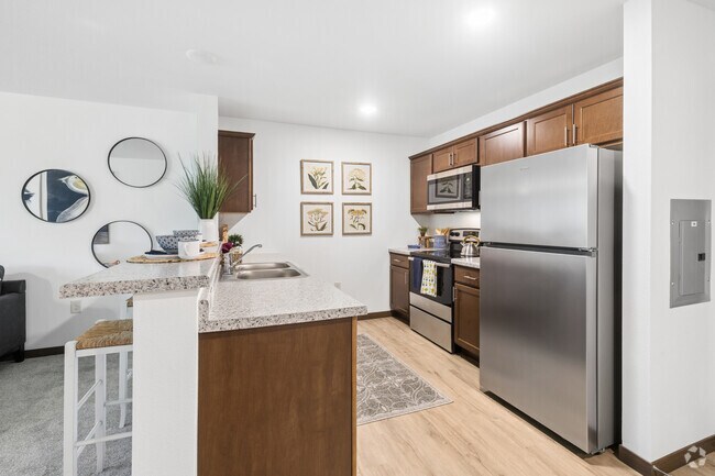 2 habitaciones, 1 baño - 964 pies cuadrados - Cocina - Chisago Lake Apartments