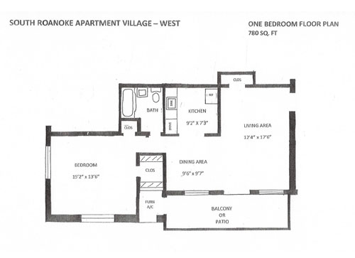 1BR/1BA - South Roanoke Apartment Village