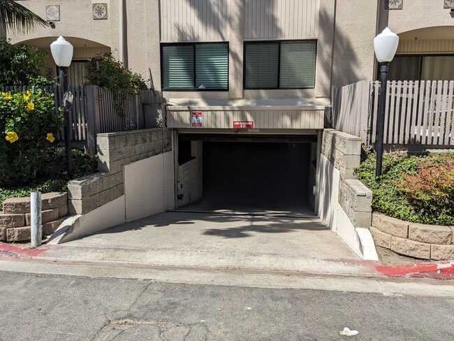 Garage entrance on parker place - 1225 Pacific Beach Dr