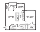 1 Bed | 1 Bath | 734 SQFT