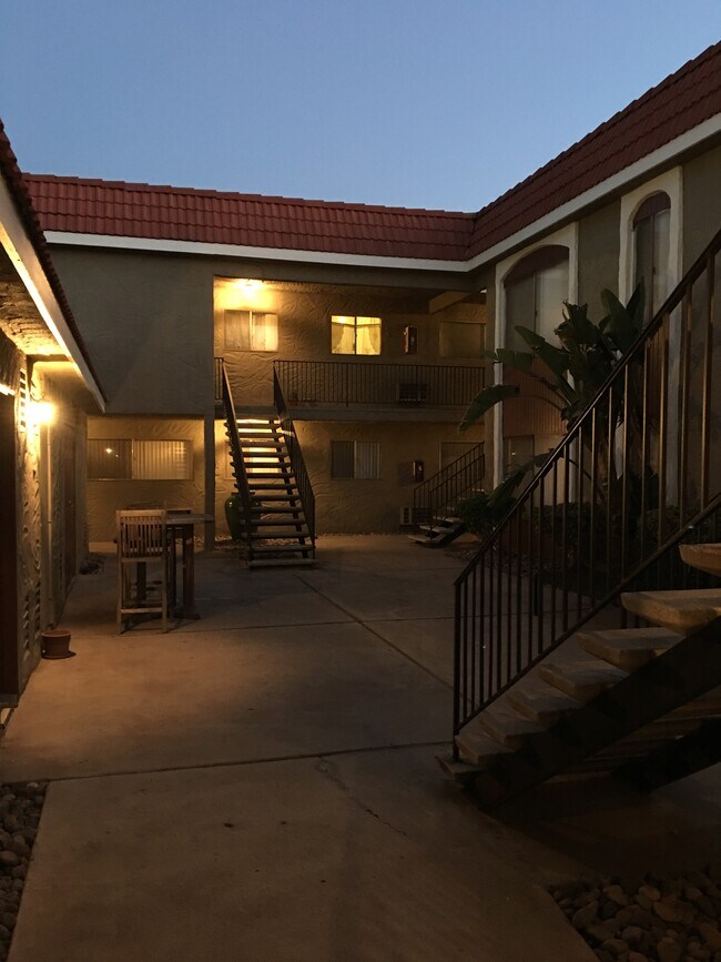 Courtyard at night - 798 S Orange Ave