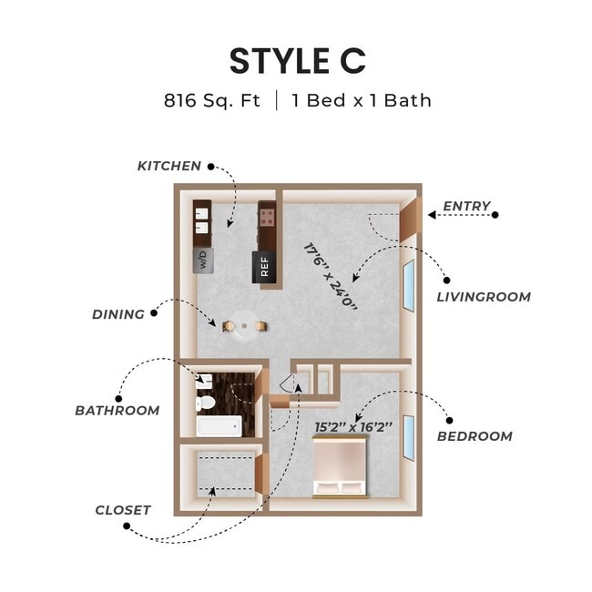 Floorplan - Fountain Lakes Apartments