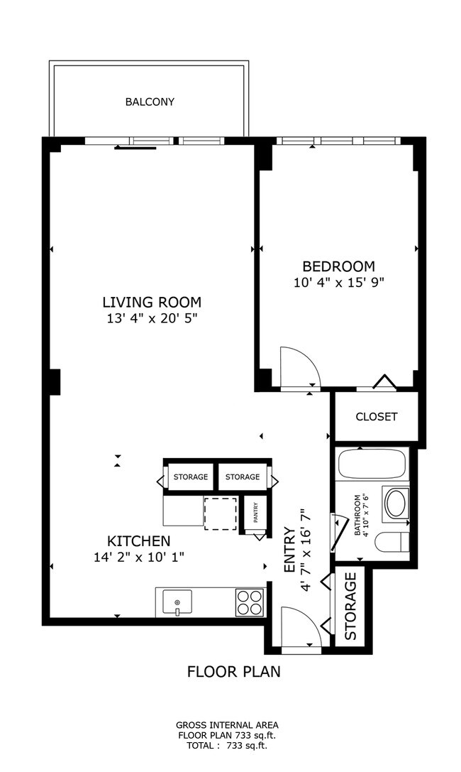 Un dormitorio - 441 W. Oakdale