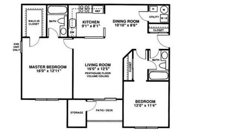 Waterford Drive condo layout - 921 Waterford Dr