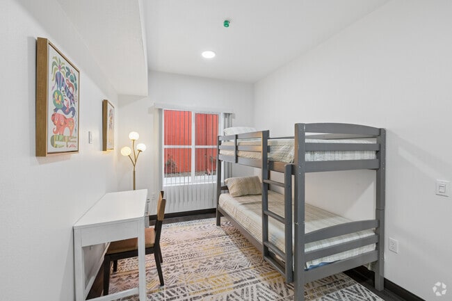 2 habitaciones, 1 baño - 725 pies cuadrados - Dormitorio - Vista Lane Family Homes - Affordable Housing