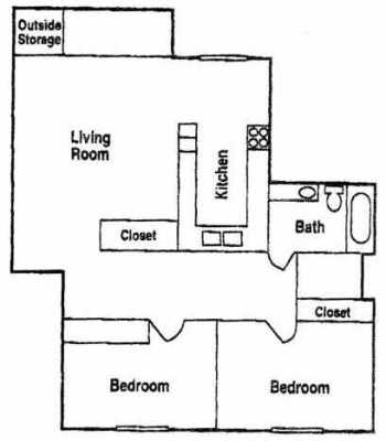 2BR/1BA - Brookridge Apartments