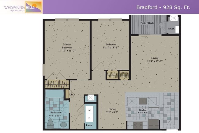 Plano de planta - Whispering Hills Apartments