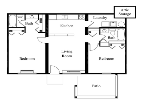 Plano de planta - Ridgewood Apartments