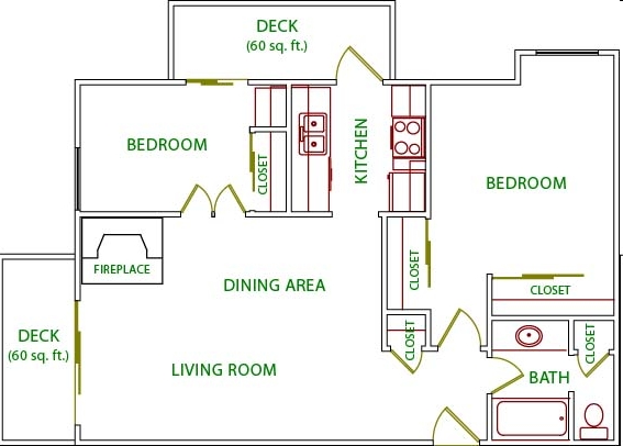 2BR/1BA - The Ambassador Apartments