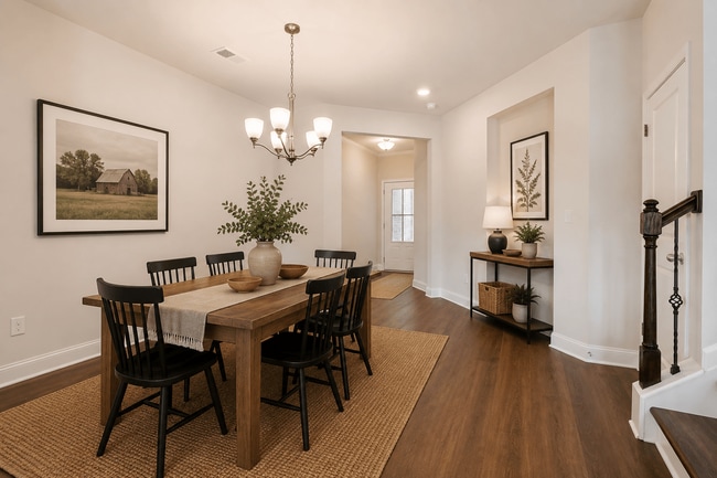 The Dylan Floor Plan welcomes you with an inviting entryway and elegant dining space. - Surrey Green
