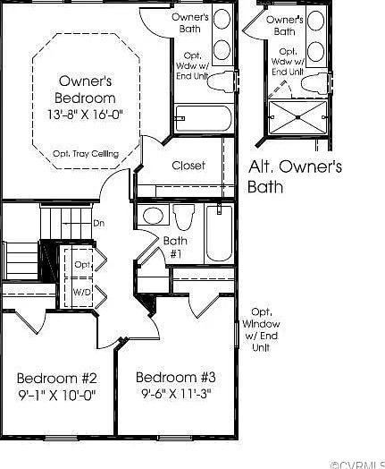 Bedrooms & Upstairs Bathrooms - 2104 Boro Ridge St