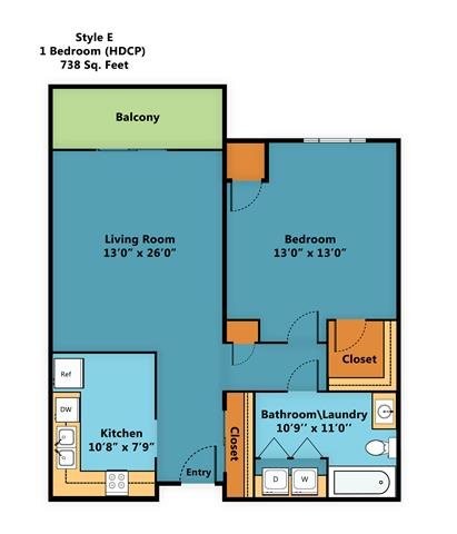 Plano de planta - SummerField Crookston 55+ place apartments