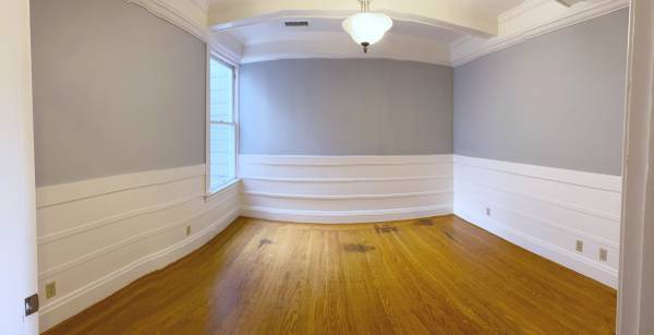 Living Room with box beam celings - 333 Webster St