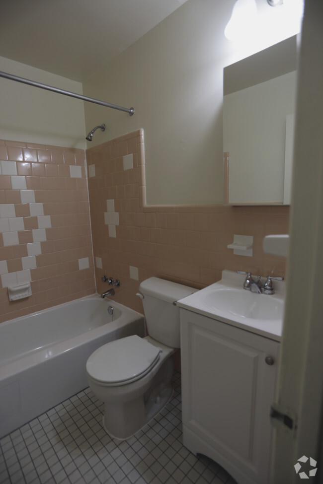 Upstairs bathroom (2BR/1.5BA) - Normandy Hill Apartments