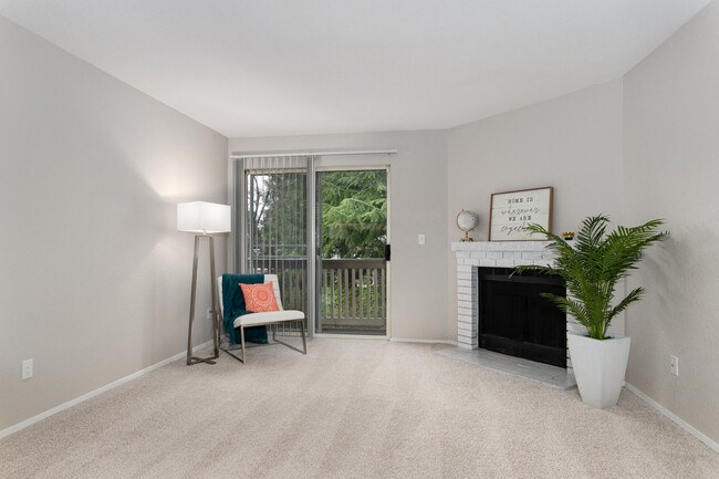 Bayview Apartment Homes Living Room and Backdoor Patio - Bayview Apartment Homes