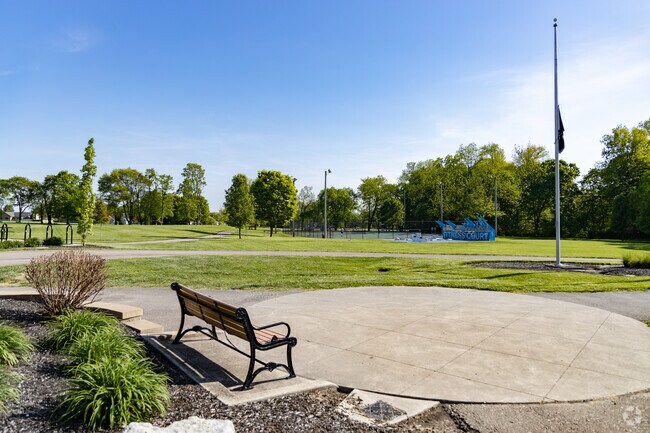 Park benches at North Park make it a perfect spot for those wanting to relax.