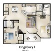 Kingsbury I (2 Bed / 2 Bath / Balcony or Patio)