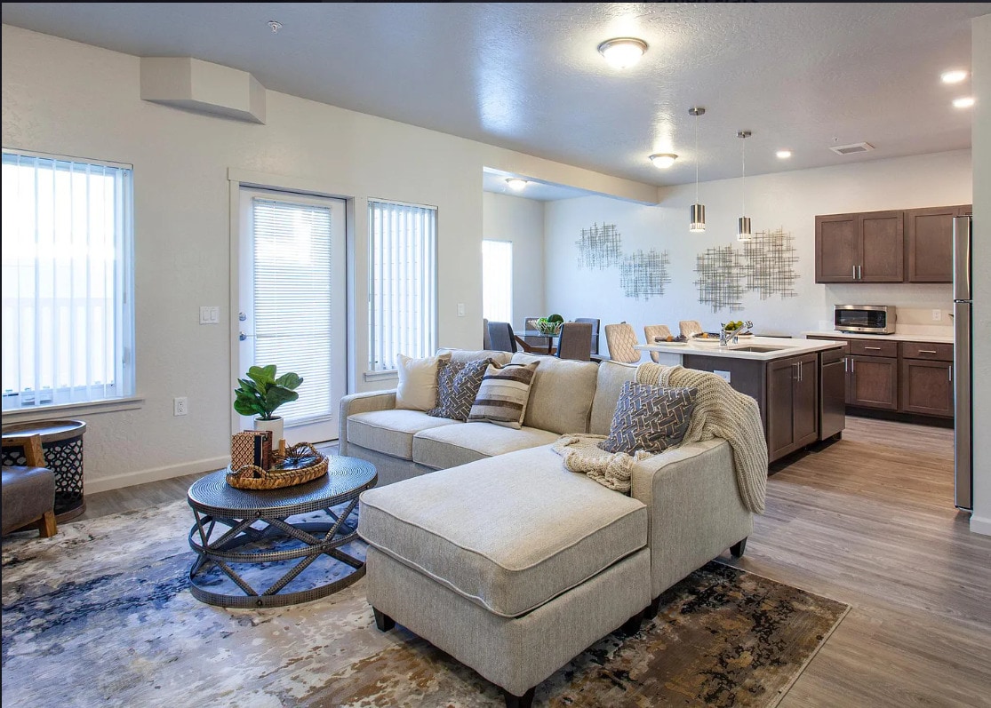 3BR, 2BA - 1356SF - Living - The Residence at Corbin Crossing