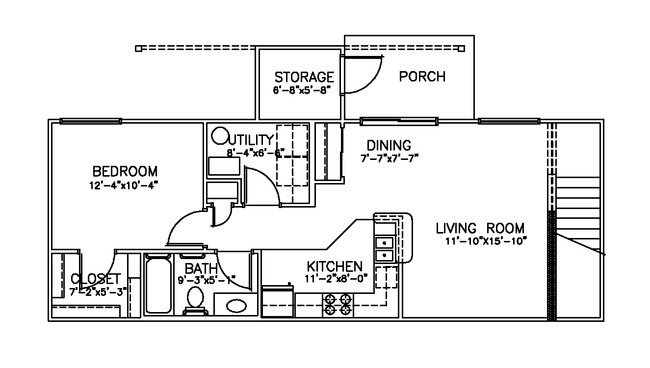 1BR/1BA - Teal Run