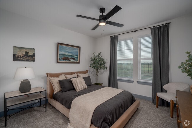 2BR, 2BA - 1,228SF - Primary Bedroom - Brickyard at Barbers Hill