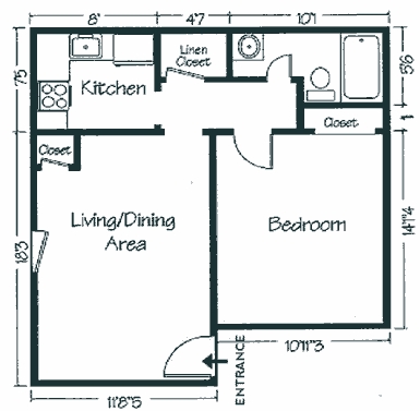 Plano de planta - Village Green Apartments