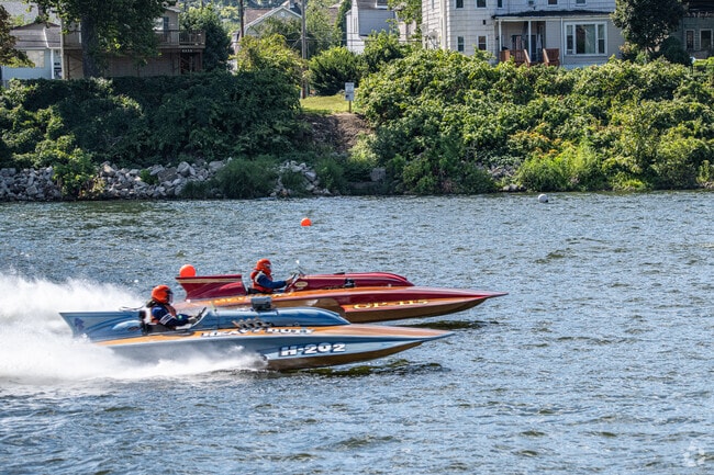 Many of the race boats were antiques pushed to their limits at the Wheeling Regatta.