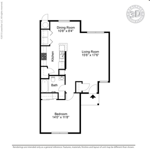 1BR / 1BA - Parkview Garden Townhomes