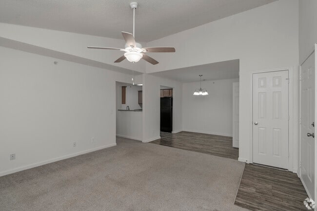 3rd Floor - 2BR, 2BA - 1,080SF - Living Room - Riverfront