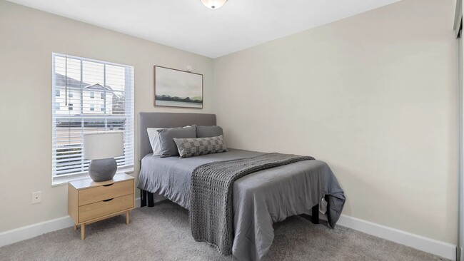 Indulge in our plush, carpeted bedrooms and enjoy premier comfort with every step! - The Foundry