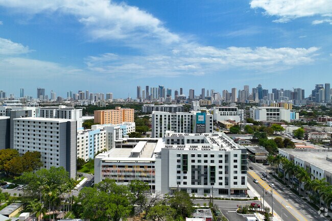 Aerial View of the Paseo Del Rio Garage and West Side of the Building - Paseo Del Rio