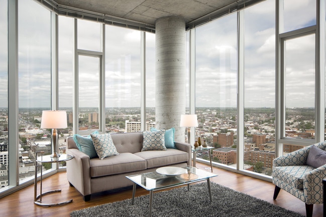 Floor-to-ceiling windows to show off the breathtaking views - 3737 CHESTNUT Apartments