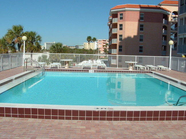 Heated pool looking north - 11000 Gulf Blvd