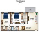 2 Bedroom 1.5 Bathroom - Blue Ocean Gold
