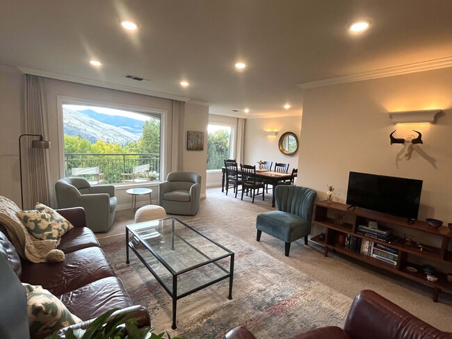 Living room and dining room of this open floorplan. - 1725 Elison Ln