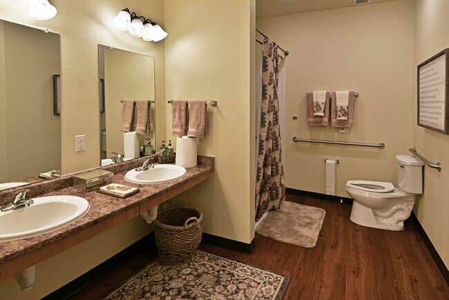 Spacious bathroom with grab bars - 16700 Ella Blvd