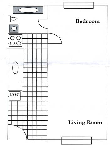 Plano de planta n.º 3 - Evergreen Court Apartments