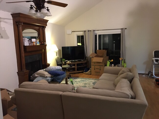 Walk into large den with gas fireplace. - 127 Greengate Court