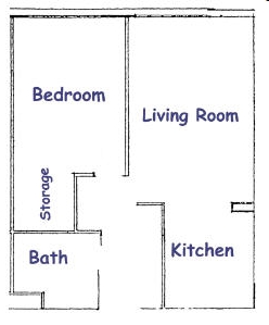 1HAB/1BA - Congress Apartments