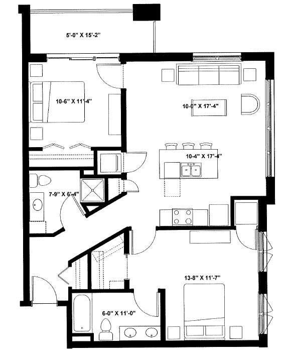 The Ideal Apartments Madison Wi Floorplan The Ideal