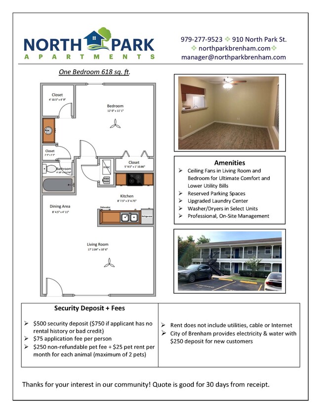 Plano de planta - North Park Apartments