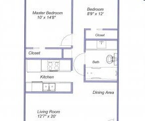2BR/1BA - Meadowrock Apartments